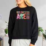 God Says You Are Always Blessed Women's Fleece Crewneck Sweatshirt