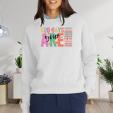 God Says You Are Always Blessed Women's Fleece Crewneck Sweatshirt