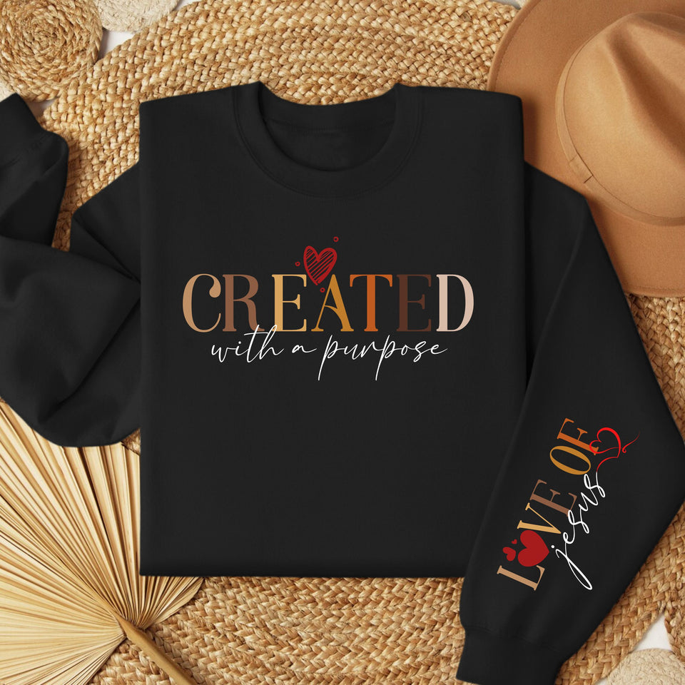 Created With A Purpose Fleece Women's Fleece Crewneck Sweatshirt