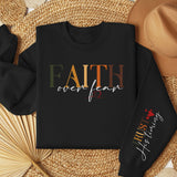 Faith Over Fear Fleece Women's Fleece Crewneck Sweatshirt