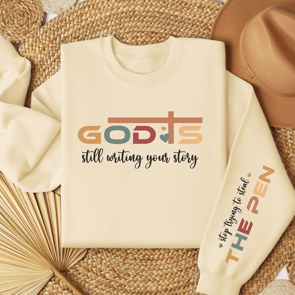 God Is Still Writing Your Story 02 Women's Fleece Crewneck Sweatshirt