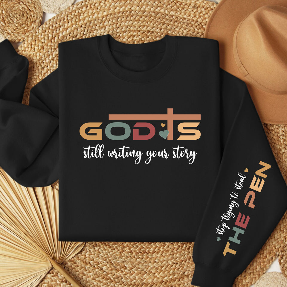 God Is Still Writing Your Story 02 Women's Fleece Crewneck Sweatshirt