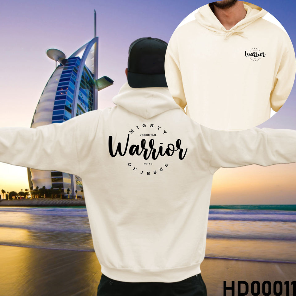 Mighty Warrior Of Jesus | Jeremiah 20:11 Christian Bible Verse Hooded Sweatshirt