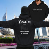 I Will Never Be Shaken | Psalm 62:2 Christian Bible Verse Hooded Sweatshirt