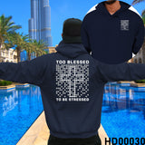 Too Blessed To Be Stressed | Christian Bible Verse Hooded Sweatshirt