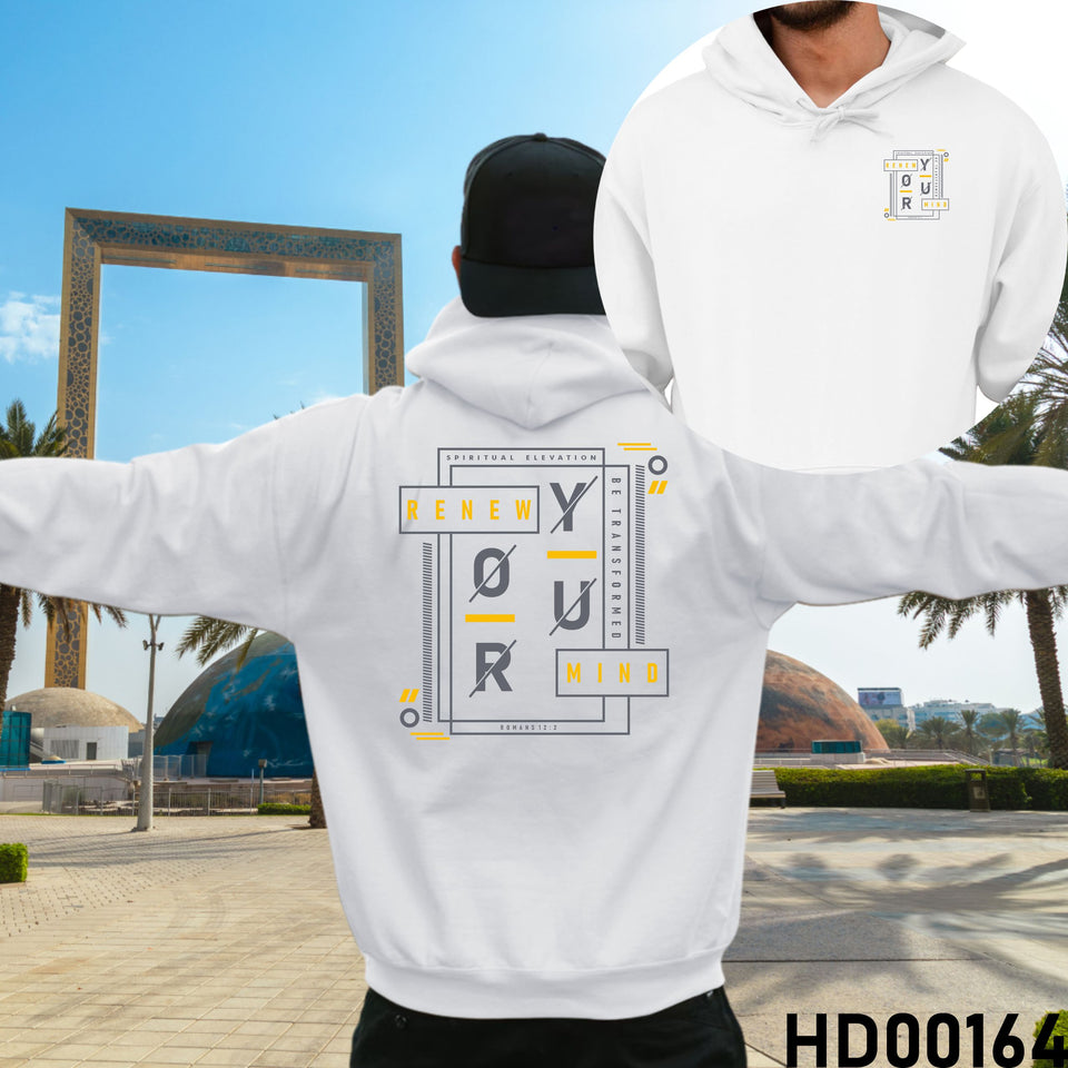 Renew Your Mind Christian Bible Verse Hooded Sweatshirt