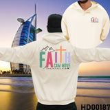 Faith Can Move Mountains Christian Bible Verse Hooded Sweatshirt