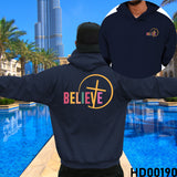 Believe Christian Bible Verse Hooded Sweatshirt