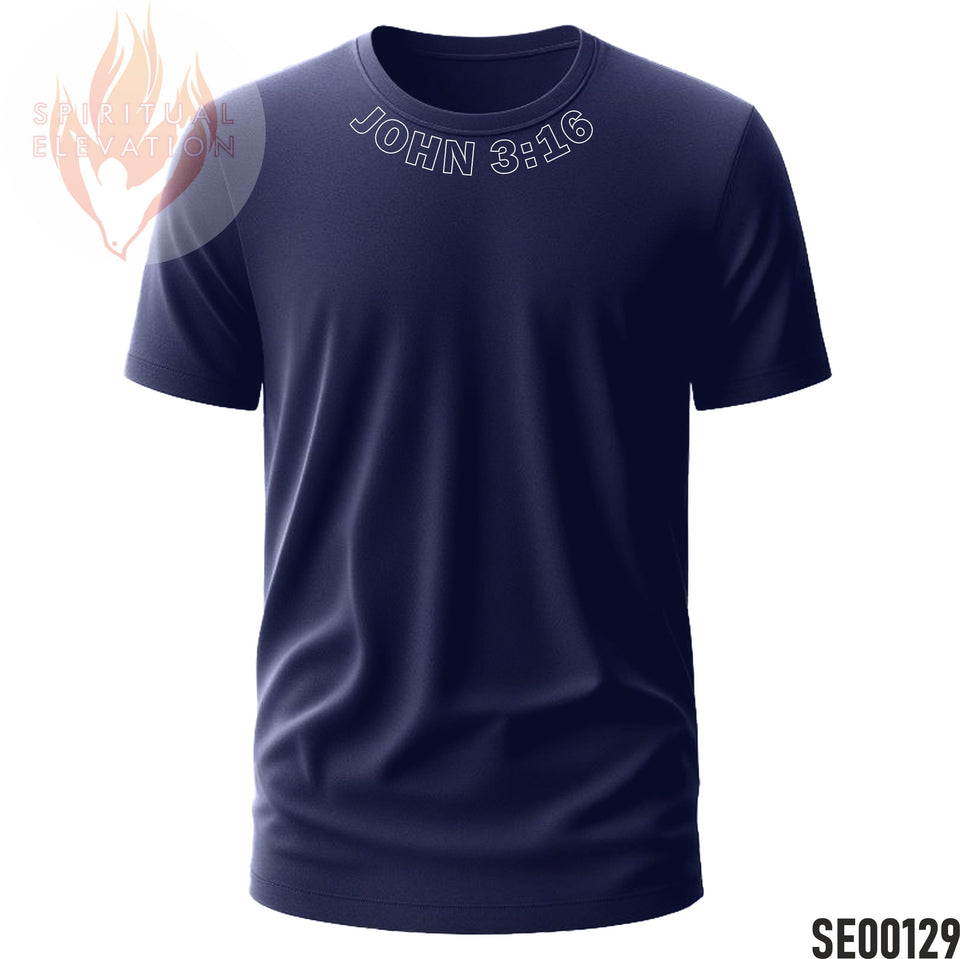 John 3:16 Neck Line Print