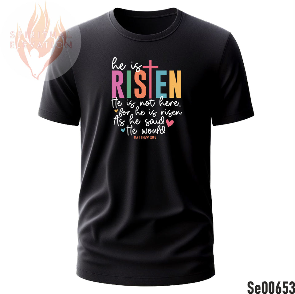 He Is Risen | Matthew 28:6 | Boho