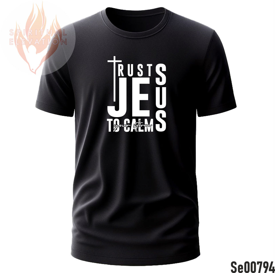 Trust Jesus To Calm YoOur Storm | Black and White