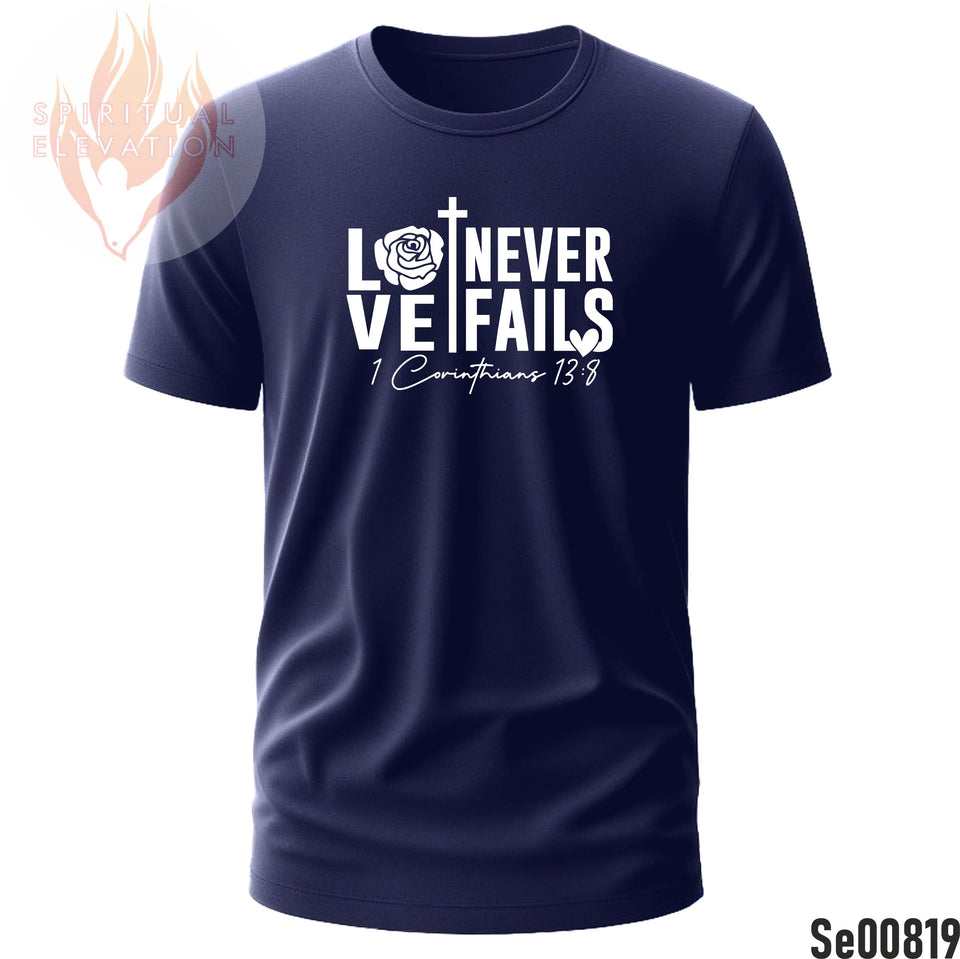 Love Never Fails | 1 Corinthians 13:8| Black and White