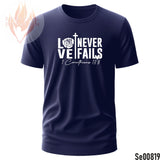 Love Never Fails | 1 Corinthians 13:8| Black and White