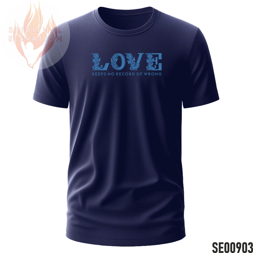 Love Keeps No Record Of Wrong - Blue | Minimalist