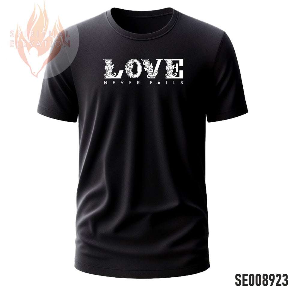 Love Never Fails  | Minimalist | Black and White