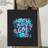 Design 01 - 20  Spiritual Elevation Tote Bag  | Christian Gifts for Women | Faith Based Gifts | Christian Canvas Bags for Women