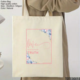 Design 41 - 60 Spiritual Elevation Tote Bag | Christian Gifts for Women | Faith Based Gifts | Christian Canvas Bags for Women