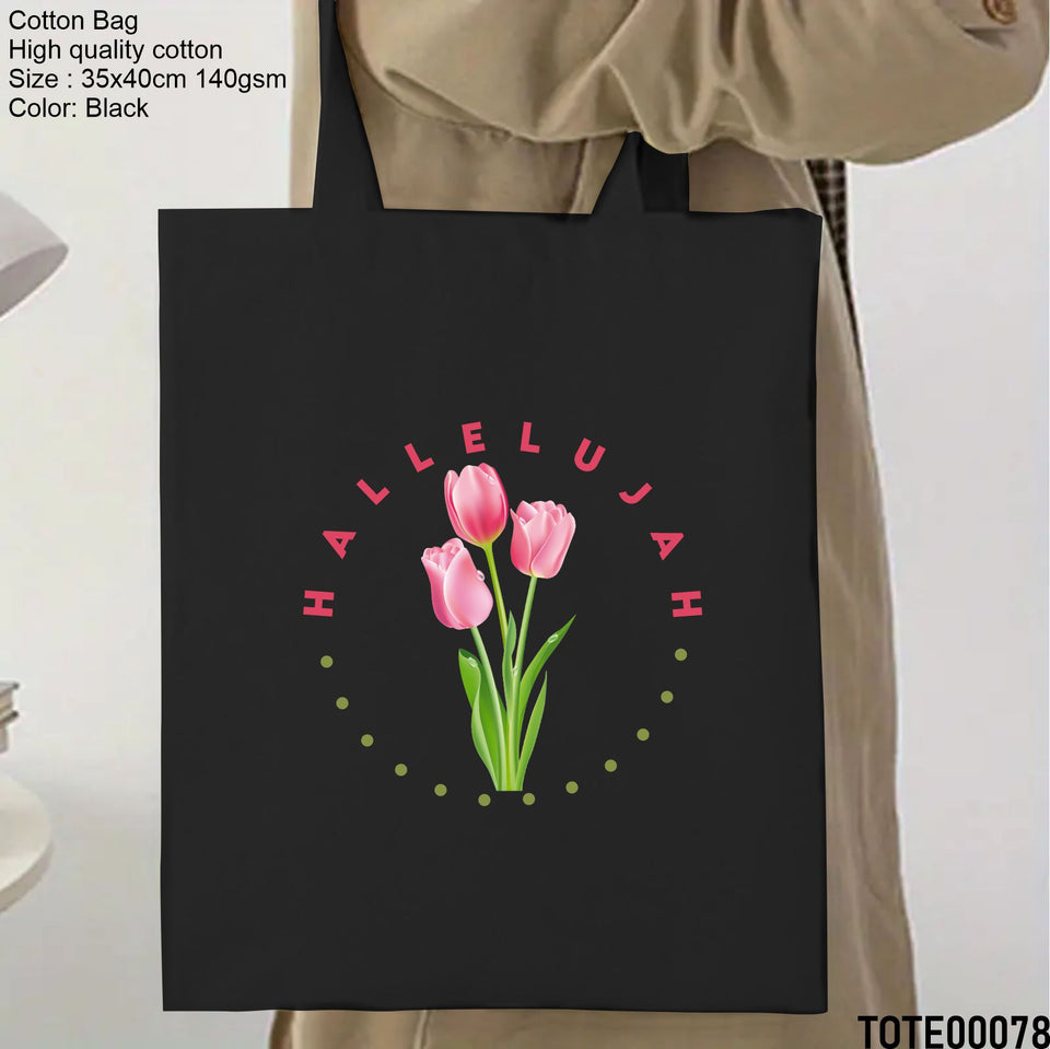 Design 61 - 80 Spiritual Elevation Tote Bag | Christian Gifts for Women | Faith Based Gifts | Christian Canvas Bags for Women