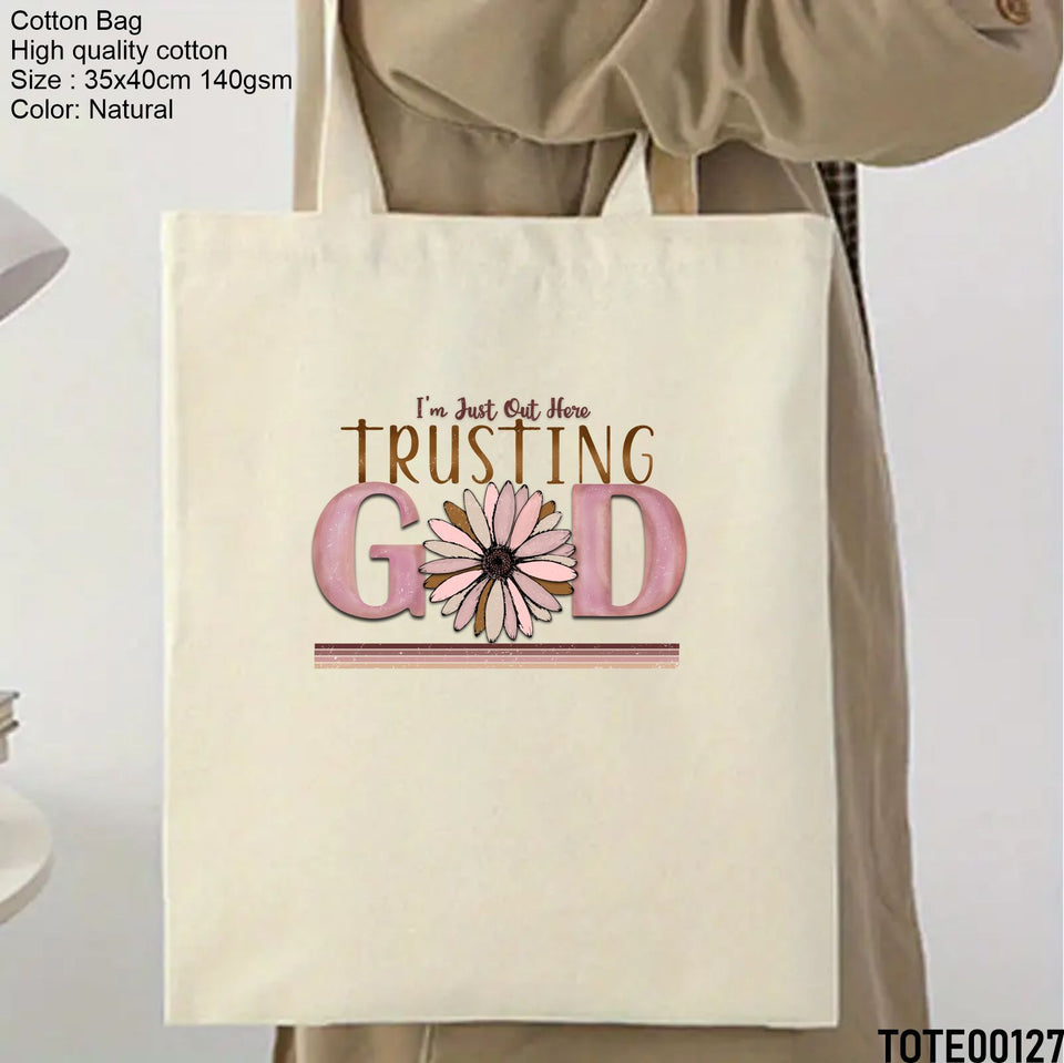 Design 121 - 140 Spiritual Elevation Tote Bag | Christian Gifts for Women | Faith Based Gifts | Christian Canvas Bags for Women