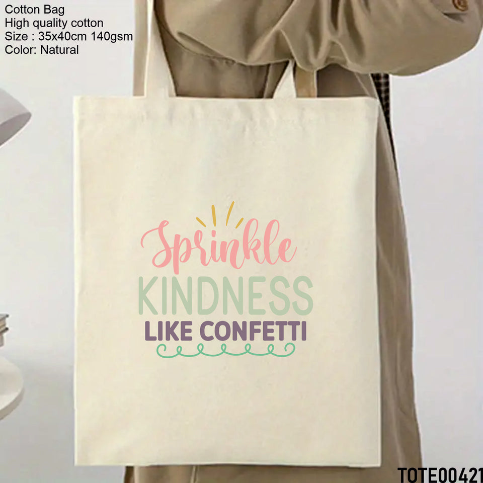 Design 421 - 440 Spiritual Elevation Tote Bag | Christian Gifts for Women | Faith Based Gifts | Christian Canvas Bags for Women