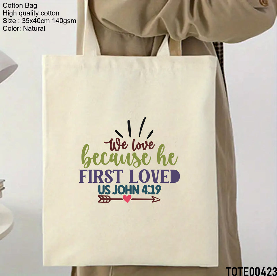 Design 421 - 440 Spiritual Elevation Tote Bag | Christian Gifts for Women | Faith Based Gifts | Christian Canvas Bags for Women