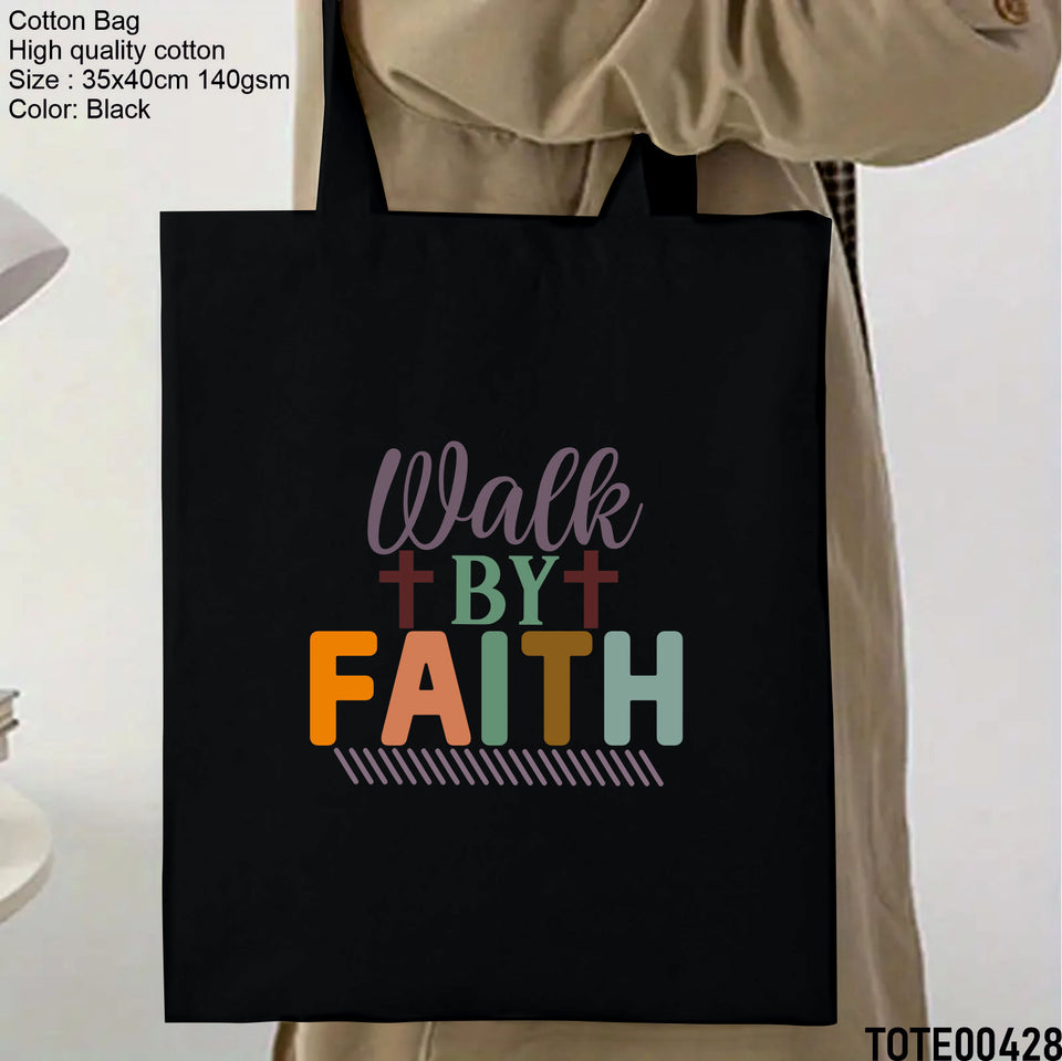 Design 421 - 440 Spiritual Elevation Tote Bag | Christian Gifts for Women | Faith Based Gifts | Christian Canvas Bags for Women