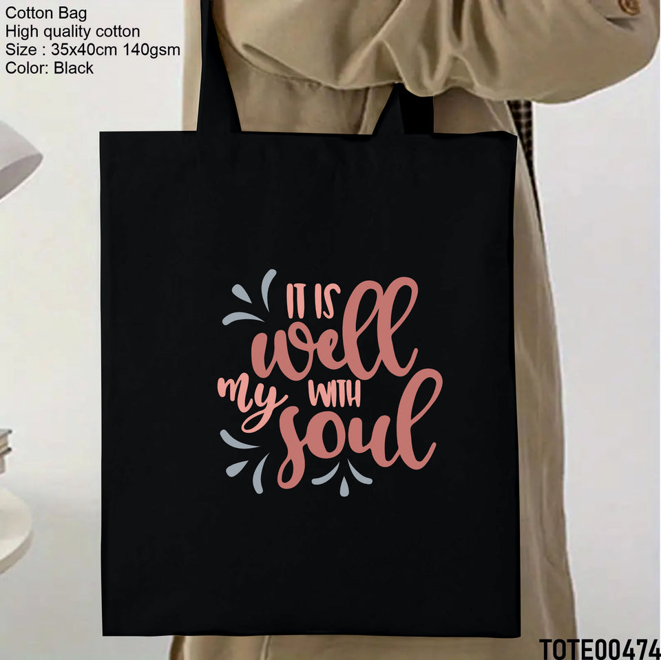 Design 461 - 480 Spiritual Elevation Tote Bag | Christian Gifts for Women | Faith Based Gifts | Christian Canvas Bags for Women